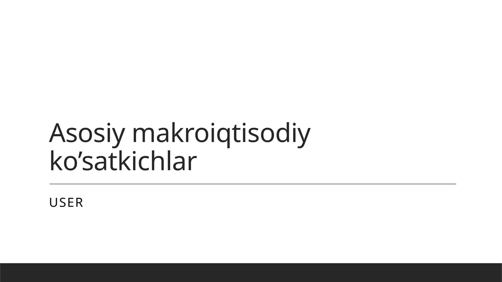 Asosiymakroiqtisodiyko’satkichlar