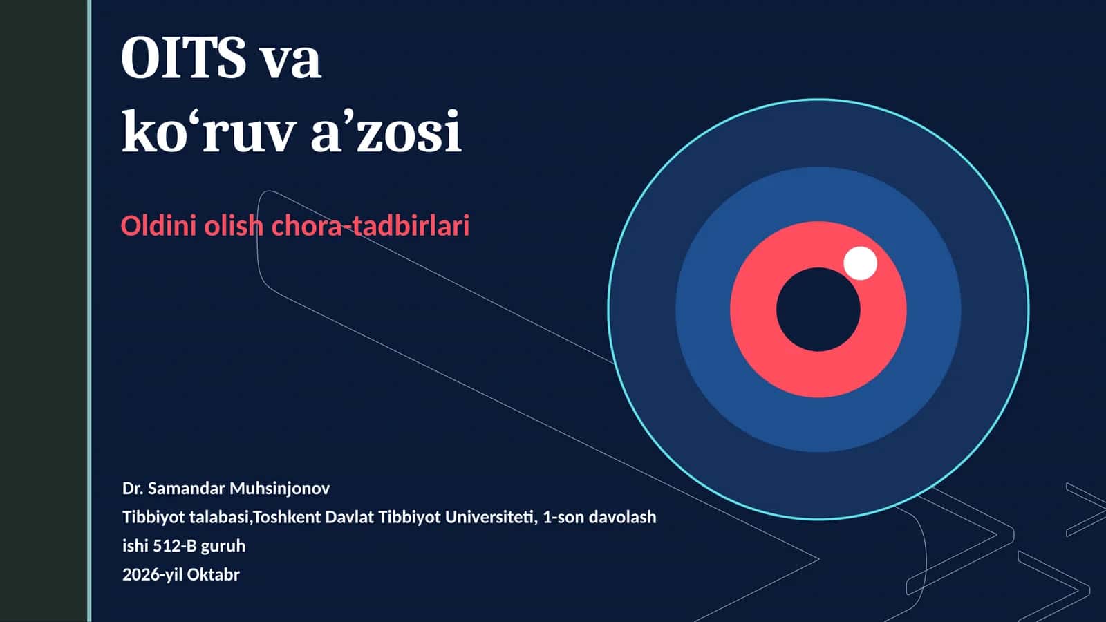 OITS va ko`ruv azosi // OITS da ko`z kasalliklari kelibc chiqishi