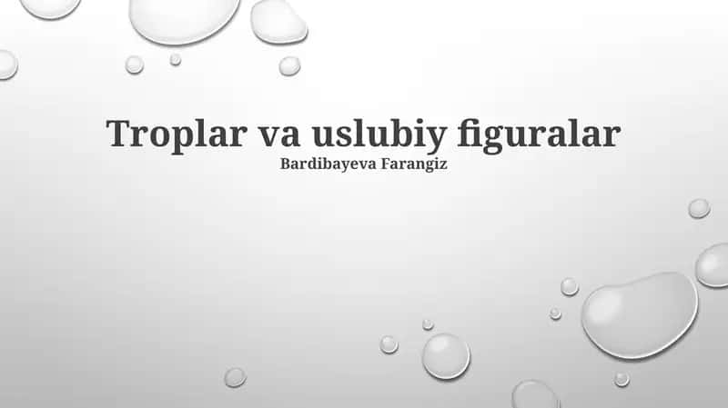 Troplar va uslubiy figuralar