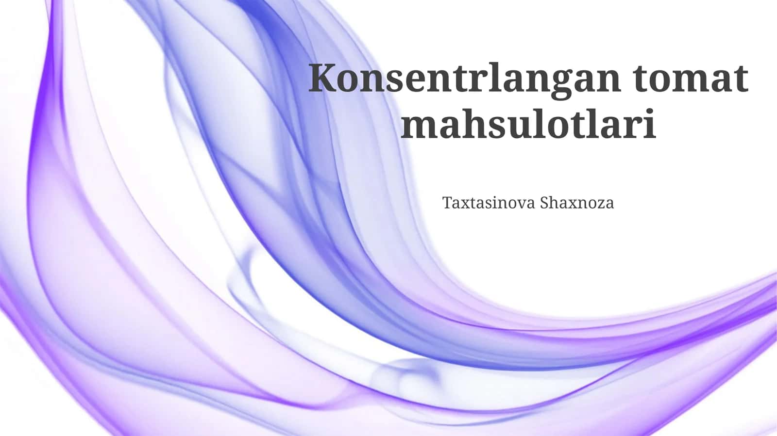 Konsentrlangan tomat mahsulotlari