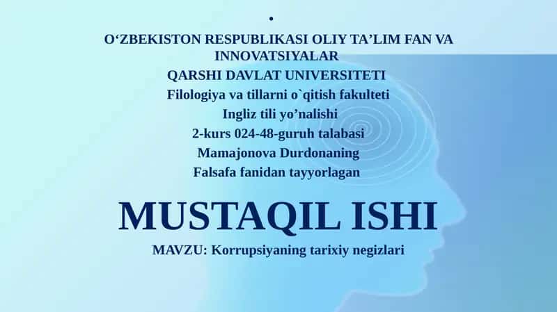 Korrupsiyaning tarixiy negizlari