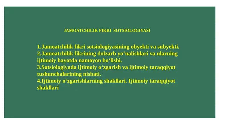 JAMOATCHILIK FIKRI SOTSIOLOGIYASI
