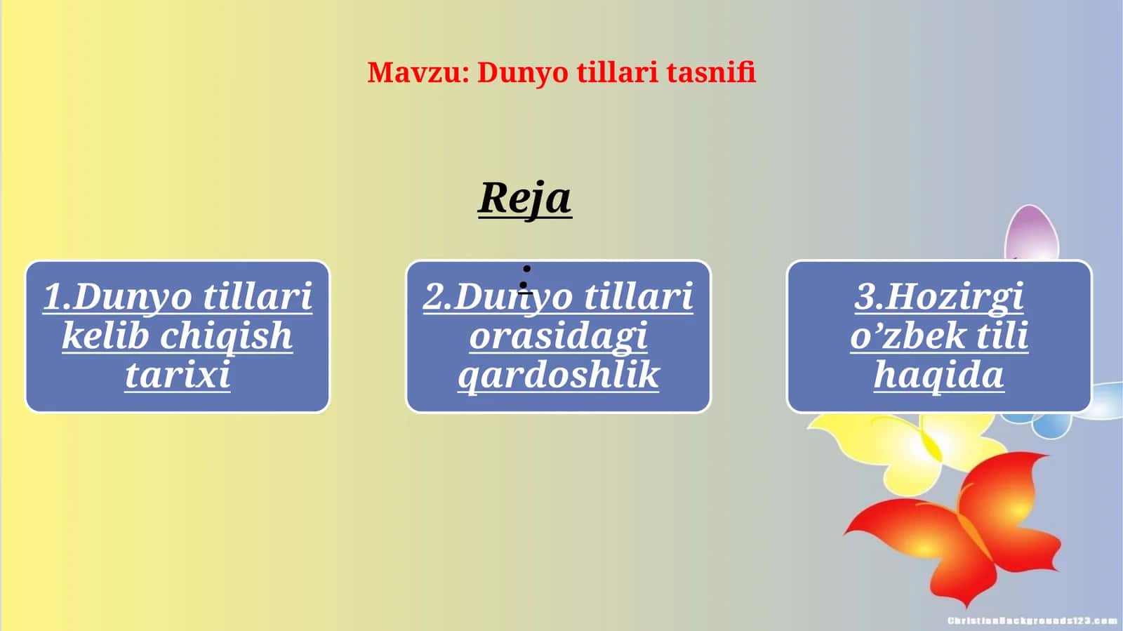 Dunyo tillari tasnifi
