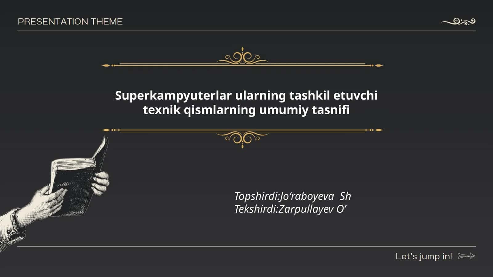Superkampyuterlar ularning tashkil etuvchi texnik qismlarning umumiy tasnifi