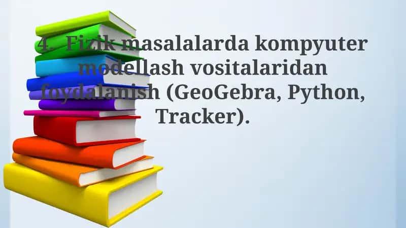 Kompyuter modellashtirish vositalari bilan fizika masalalarini yechish