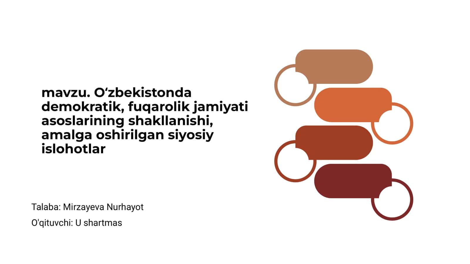 Oʻzbekistonda demokratik, fuqarolik jamiyati asoslarining shakllanishi