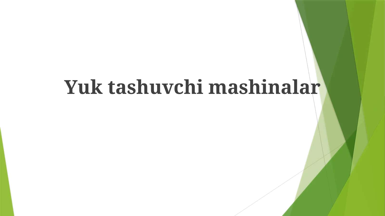 Yuk Mashinalari