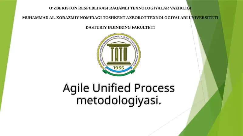 Agile Unified Processmetodologiyasi
