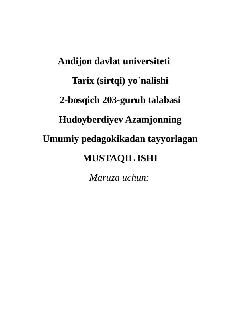Ta’lim Metodlari va Vositalarini Tahlil qilish hamda Izohlash