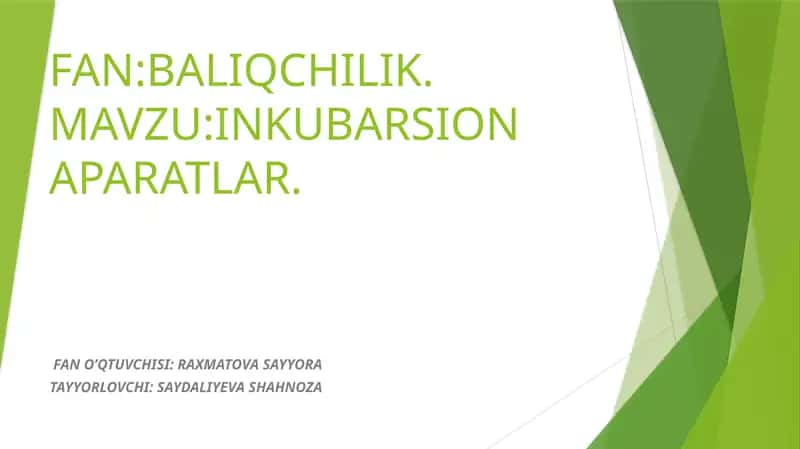 INKUBARSION APARATLAR