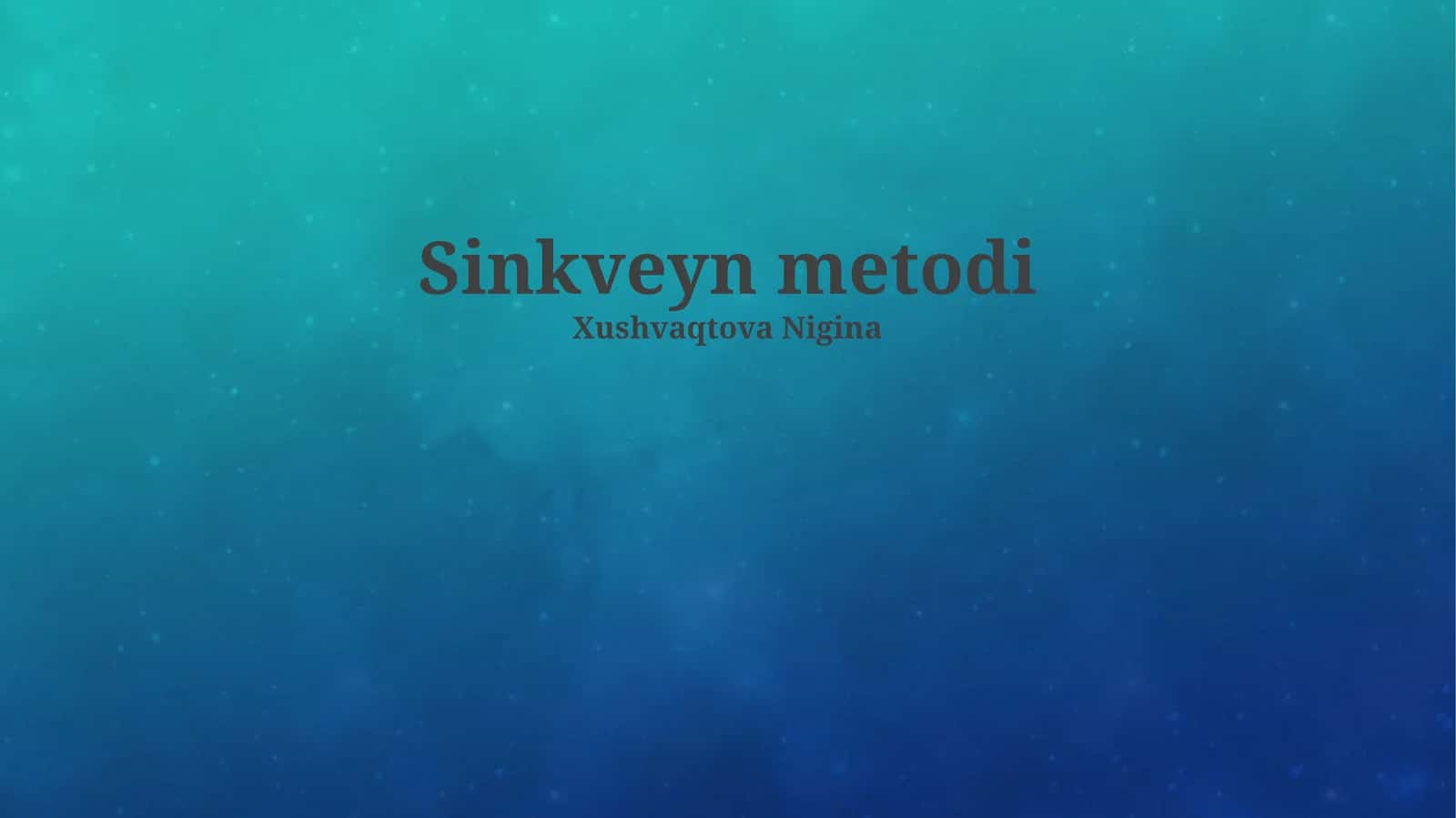Sinkveyn metodi