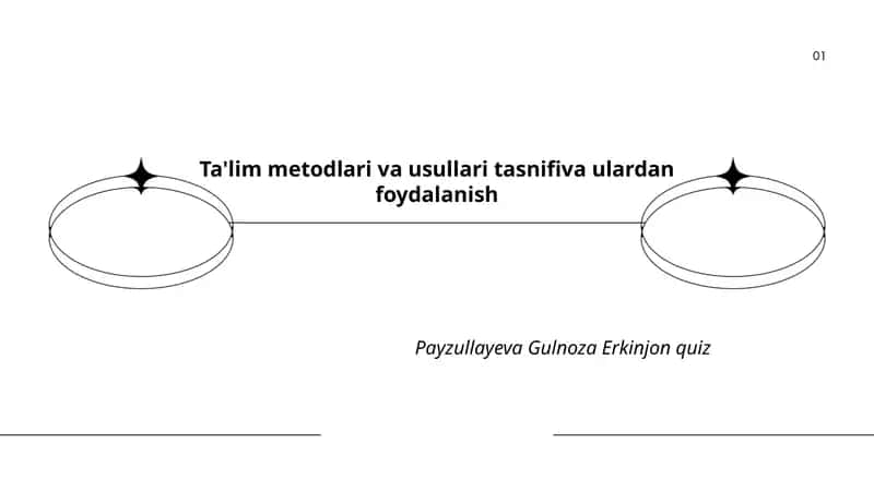 Ta'lim metodlari va usullari tasnifiva ulardan foydalanish