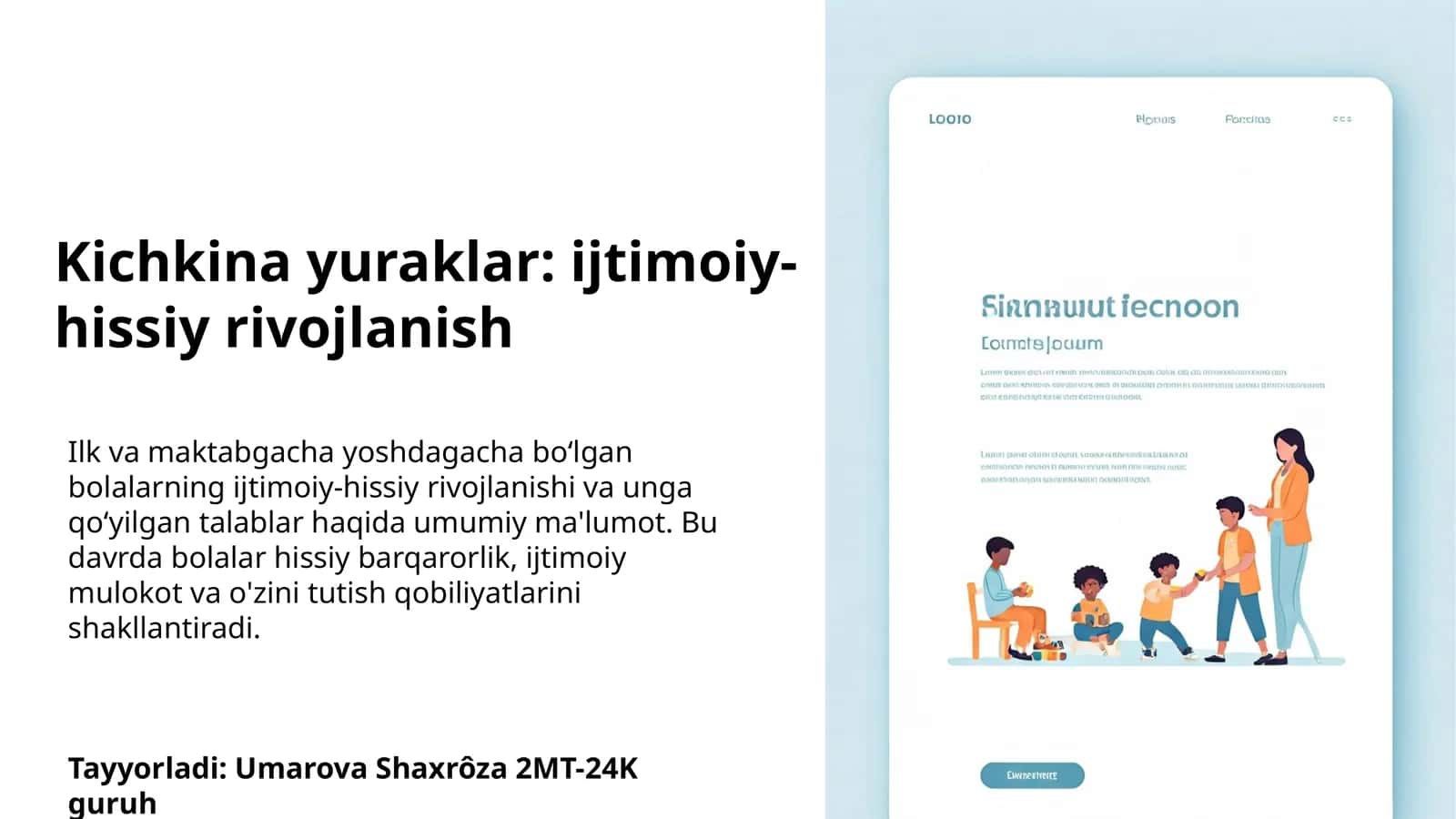 Kichkina yuraklar: ijtimoiy-hissiy rivojlanish