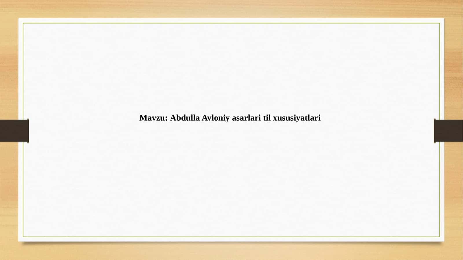 Abdulla Avloniy asarlari til xususiyatlari