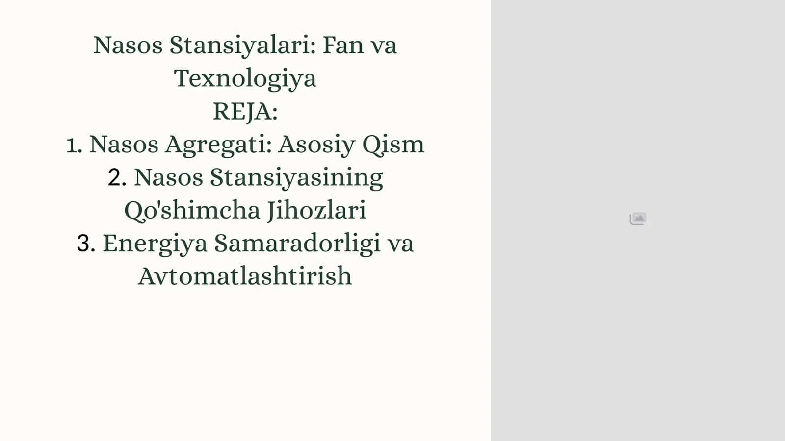 Nasos Stansiyalari: Fan va Texnologiya