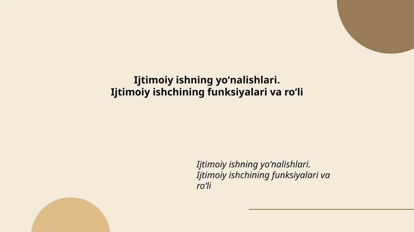 Ijtimoiy ishning yo‘nalishlari