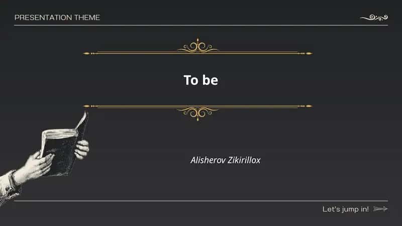 Present and Past Forms of "To Be"