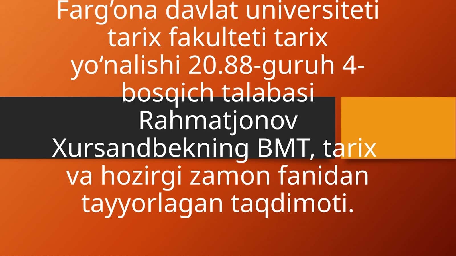BMT ning qurоlsizlanish va хalqarо хavfsizlik uchun kurashi.