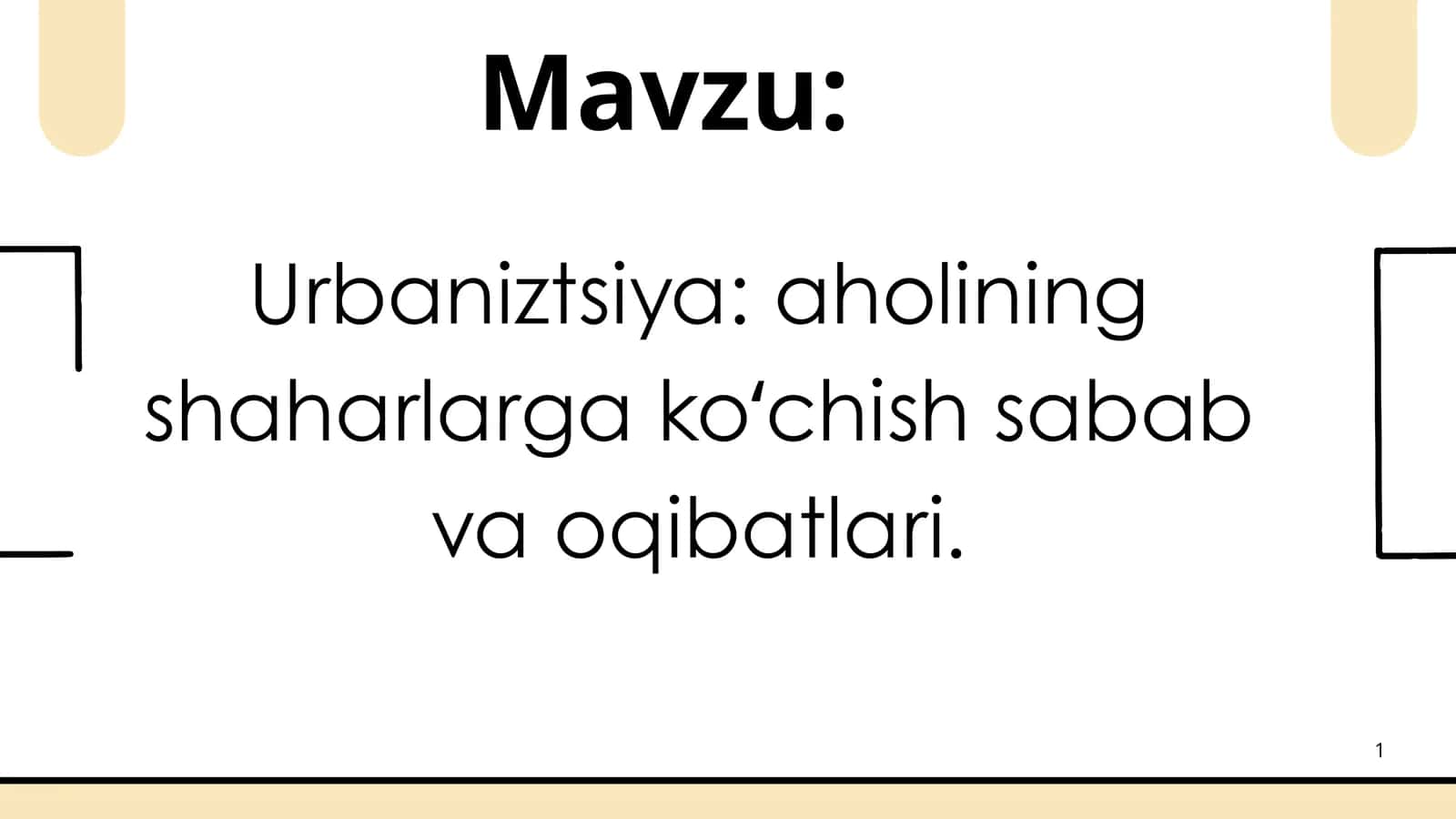 Urbanizatsiya: aholining shaharlarga ko‘chish sabablari va oqibatlari