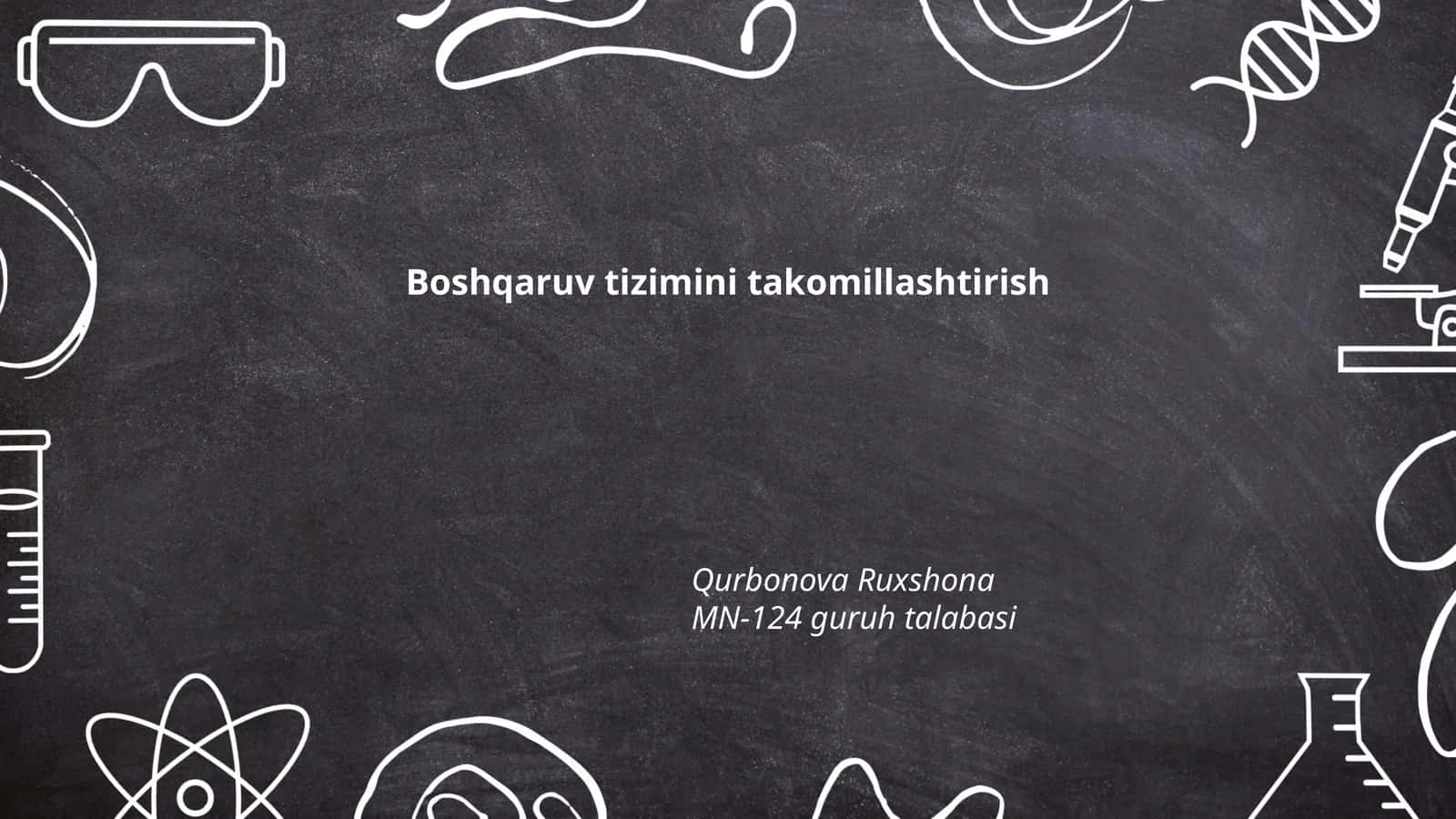 Boshqaruv tizimini takomillashtirish