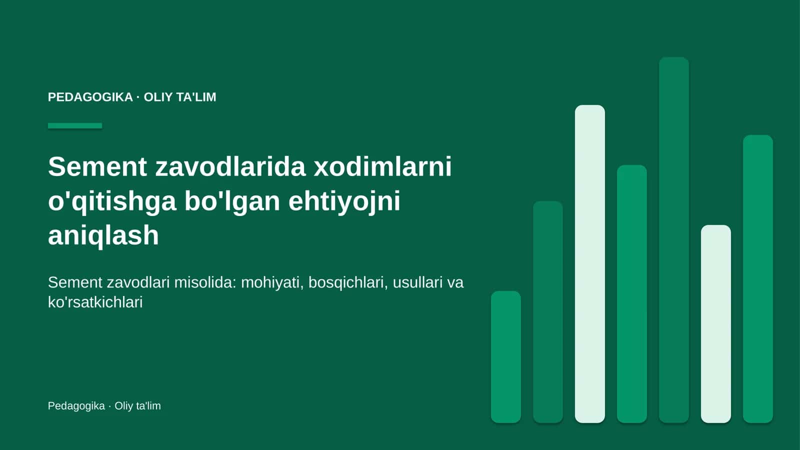 sement zavodlarida xodimlarni o'qitishga bo'lgan ehtiyojni aniqlash 6372