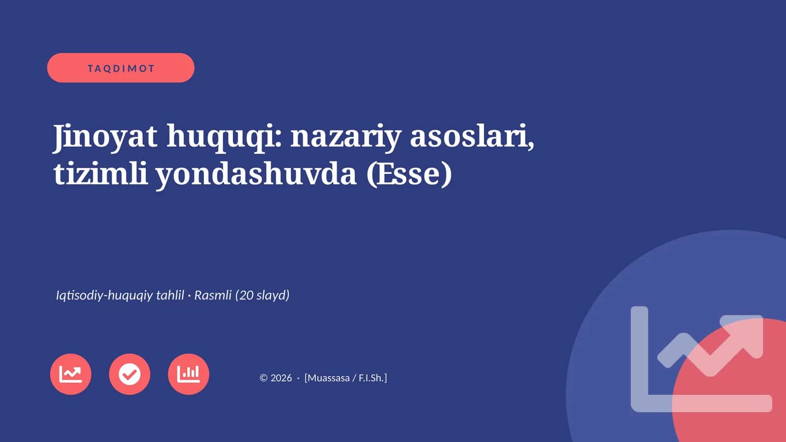 Jinoyat huquqi: nazariy asoslari, tizimli yondashuvda (Esse)