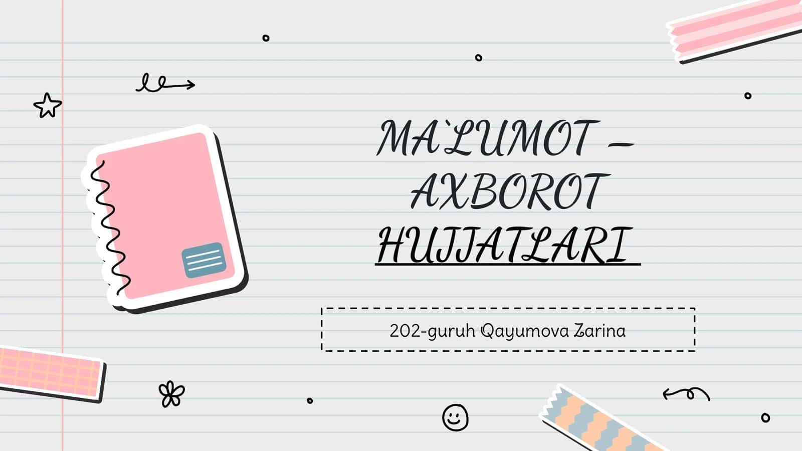 MA‘LUMOT–AXBOROTHUJJATLARI