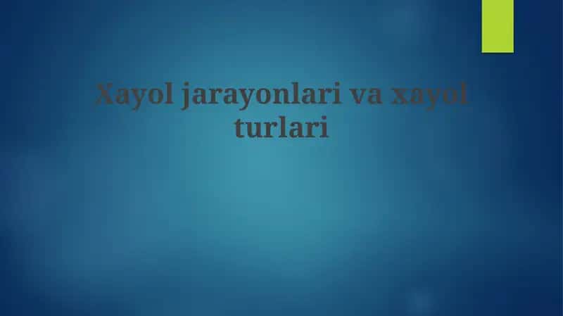 Xayoljarayonlari va xayolturlari