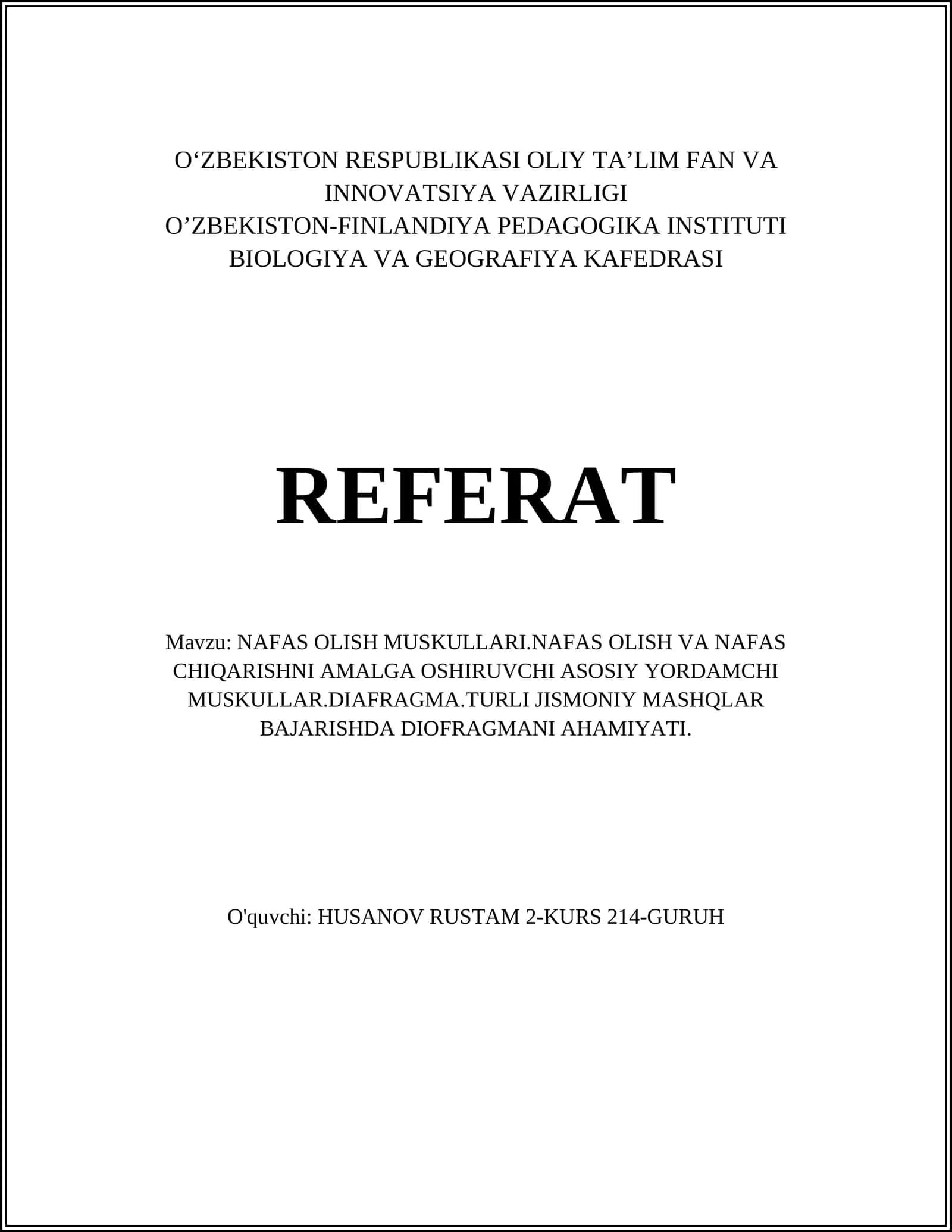 NAFAS OLISH MUSKULLARI
