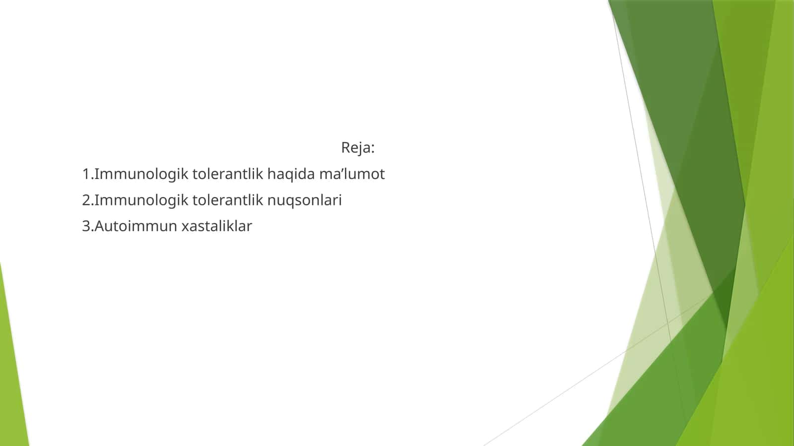 Immunologik tolerantlik haqida ma’lumot