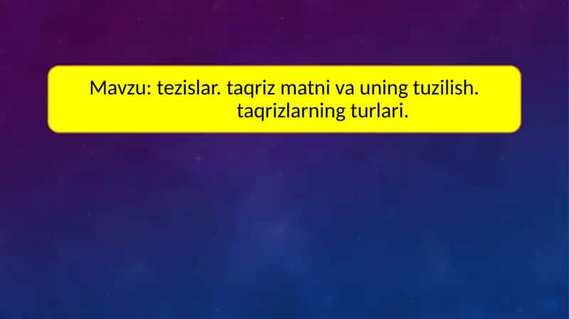 tezislar