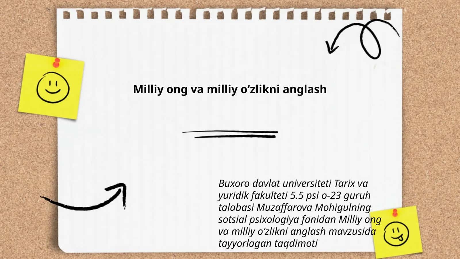 Milliy ong va milliy oʻzlikni anglash