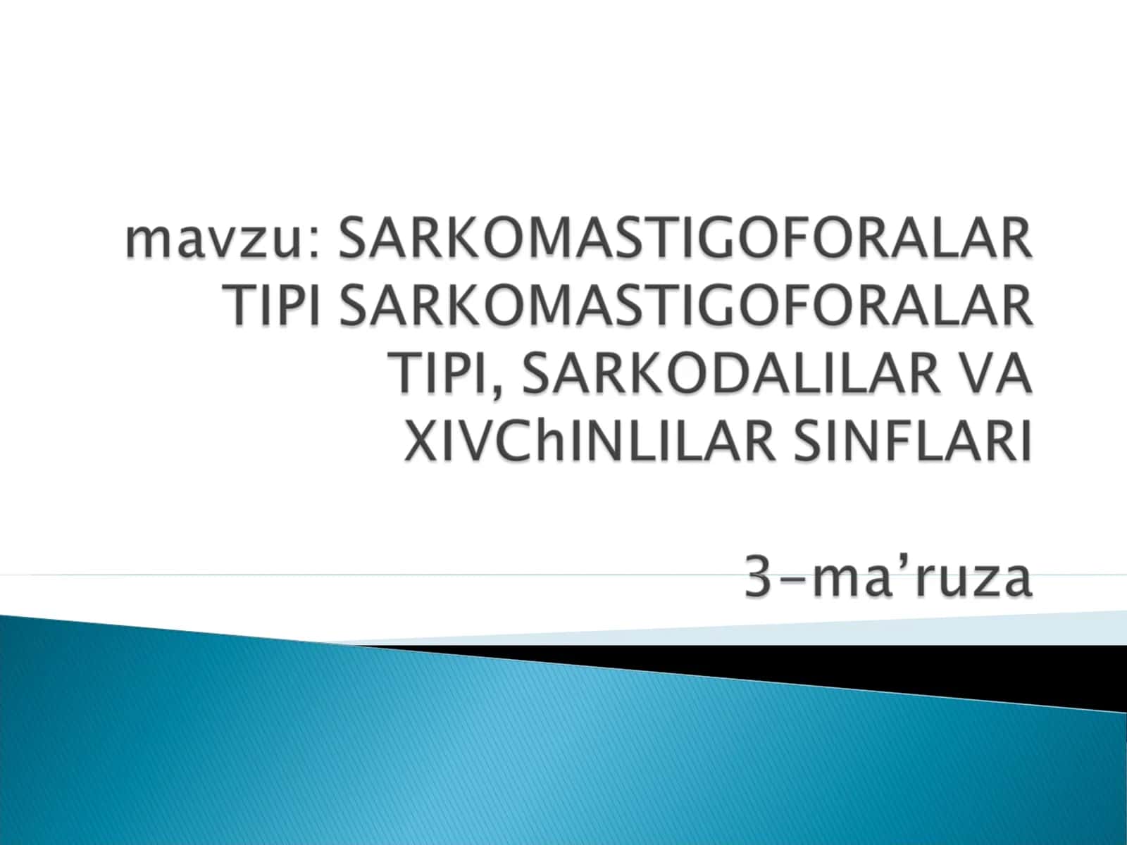 Hayvonlar tipining klassifikatsiyasi