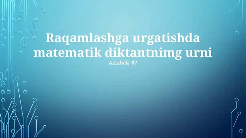 Matematik diktantlari