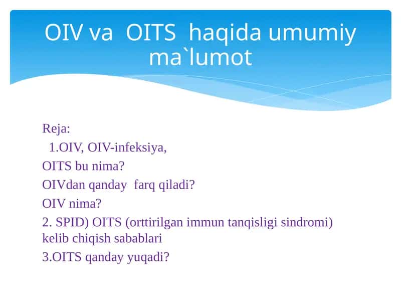 OIV, OIV-infeksiya, OITS