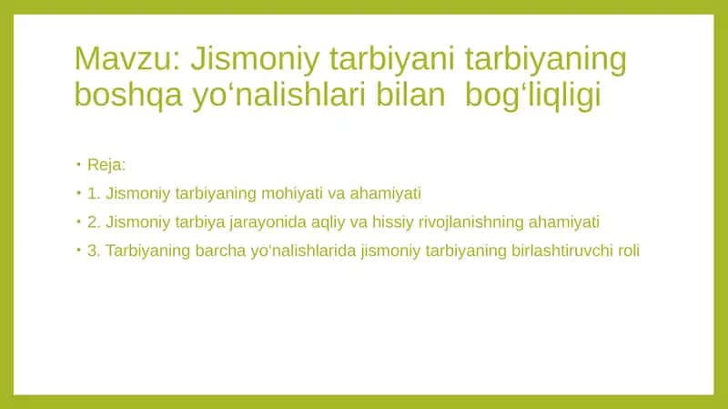 Jismoniy tarbiyaning boshqarishlari