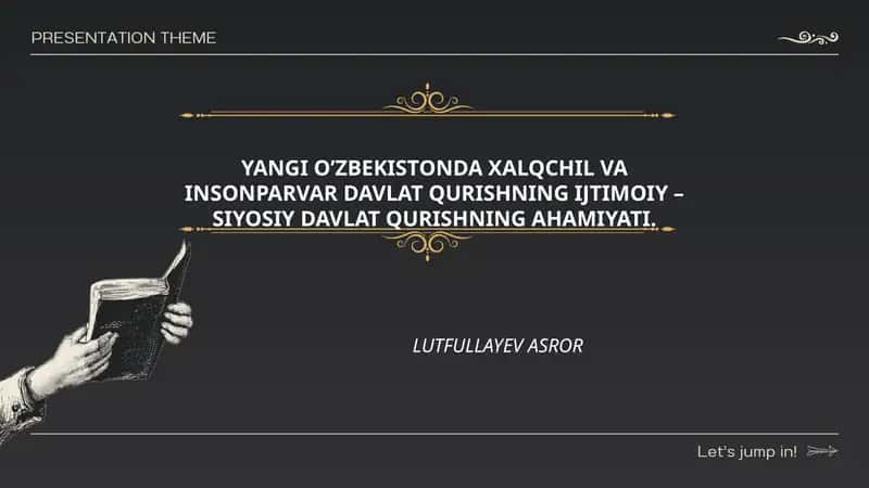 Xalqchil va insonparvar davlat tushunchasi va uning ijtimoiy-siyosiy ahamiyati