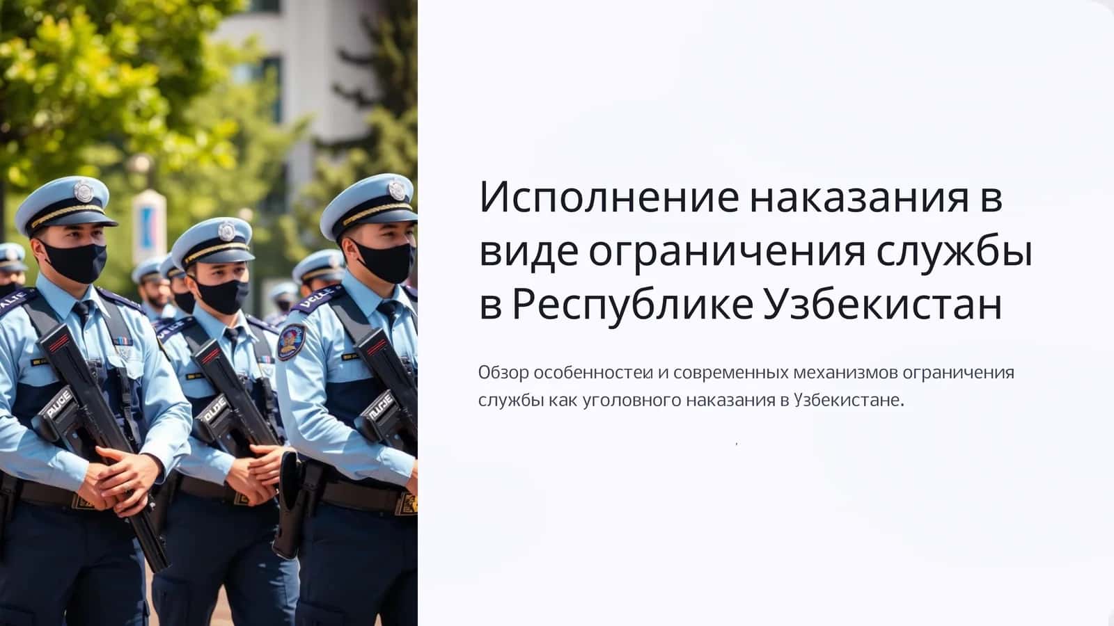 Исполнение наказания в виде ограничения службы в Республике Узбекистан