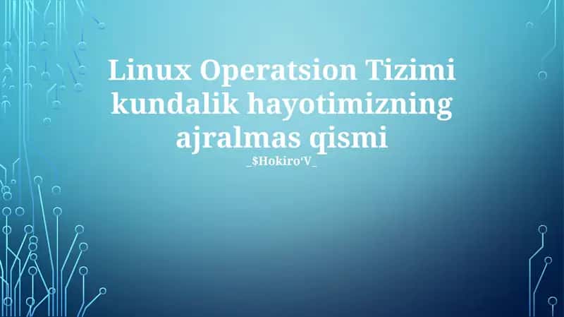 Linux Operatsion Tizimi