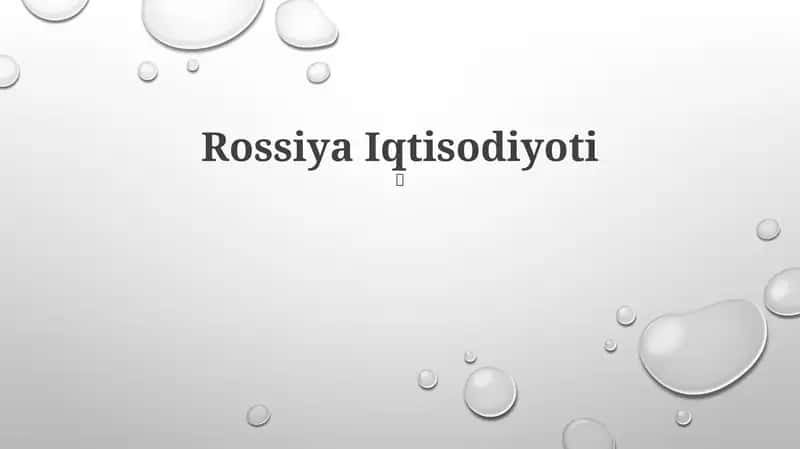 Rossiya Iqtisodiyoti