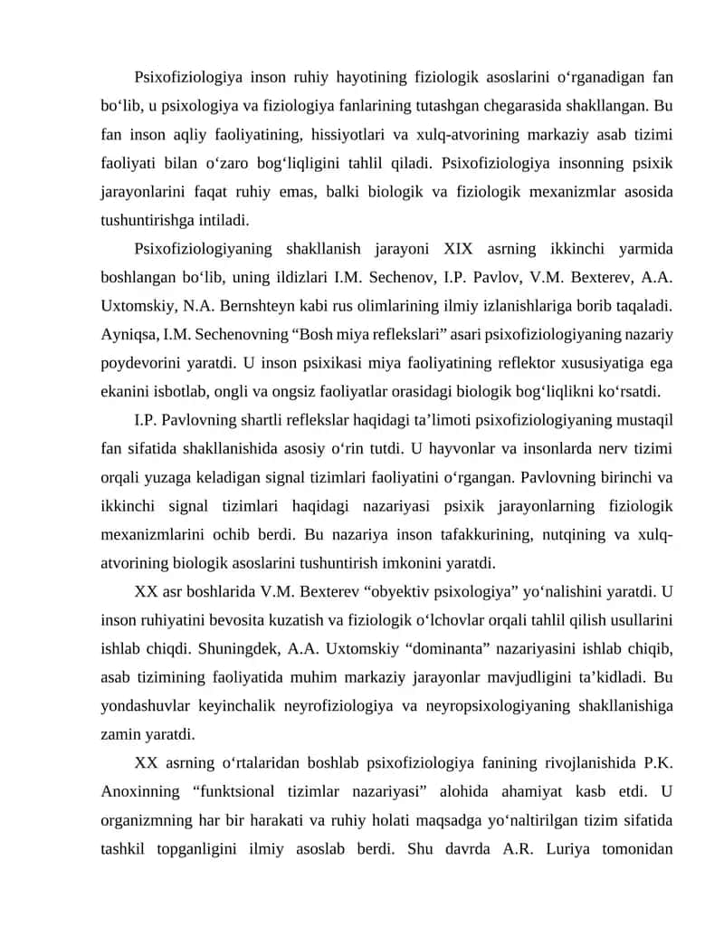 Psixofiziologiya