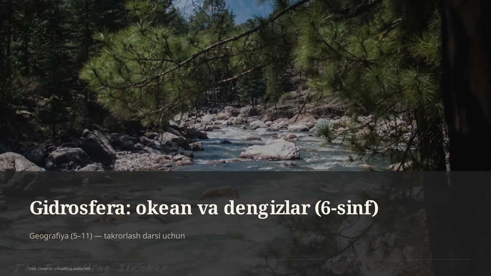 Gidrosfera: okean va dengizlar (6-sinf)