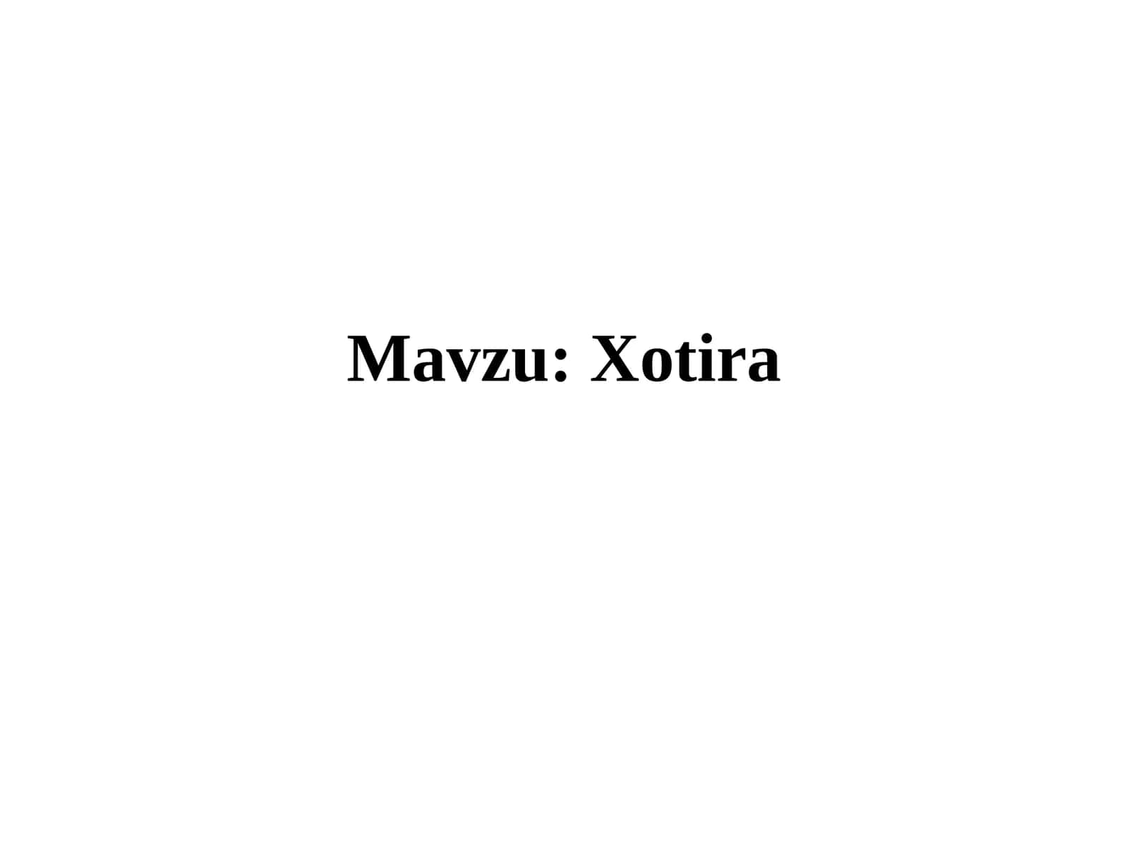 Xotira