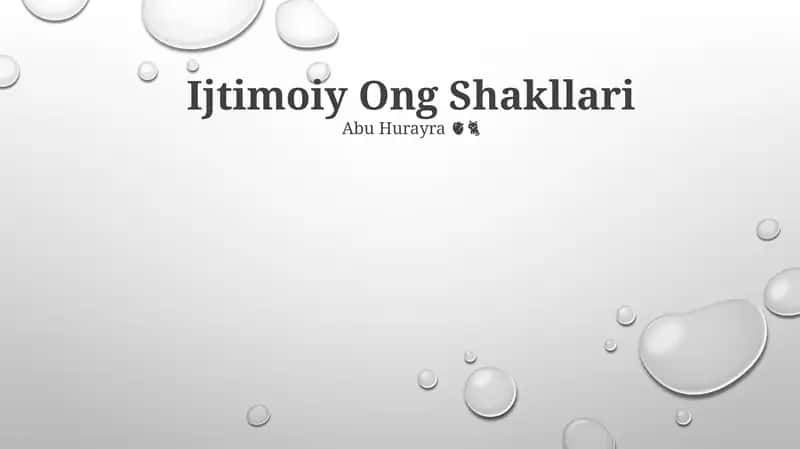 Ijtimoiy Ong Shakllari