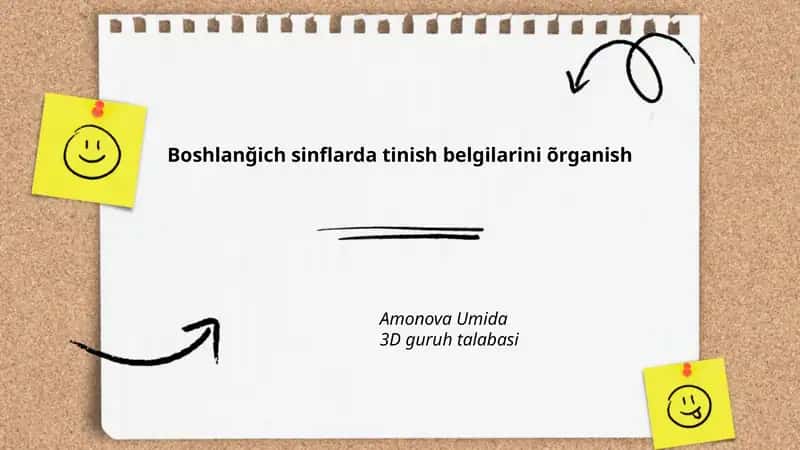 Boshlanğich sinflarda tinish belgilarini õrganish