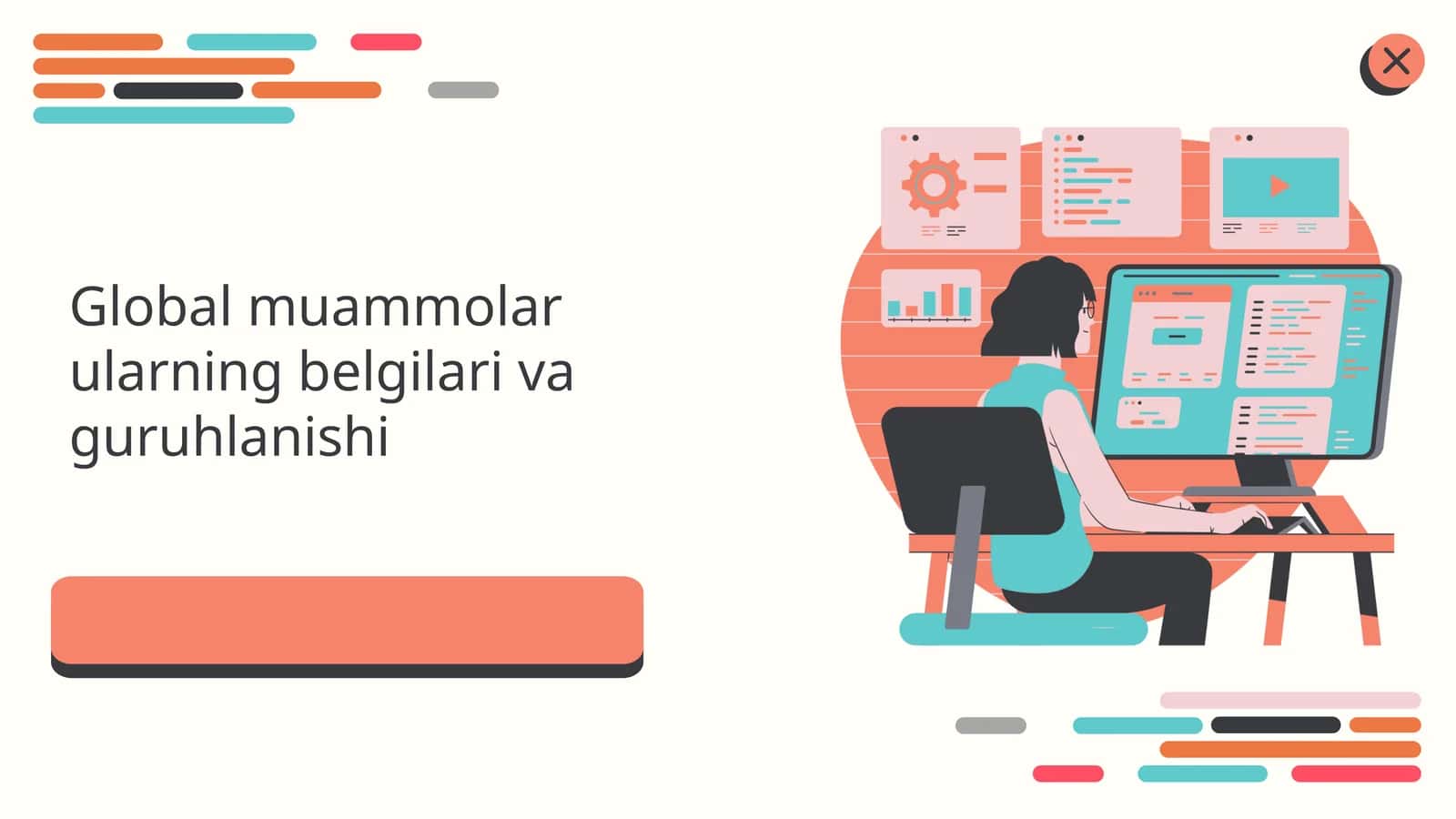 Global muammolar ularning belgilari va guruhlanishi