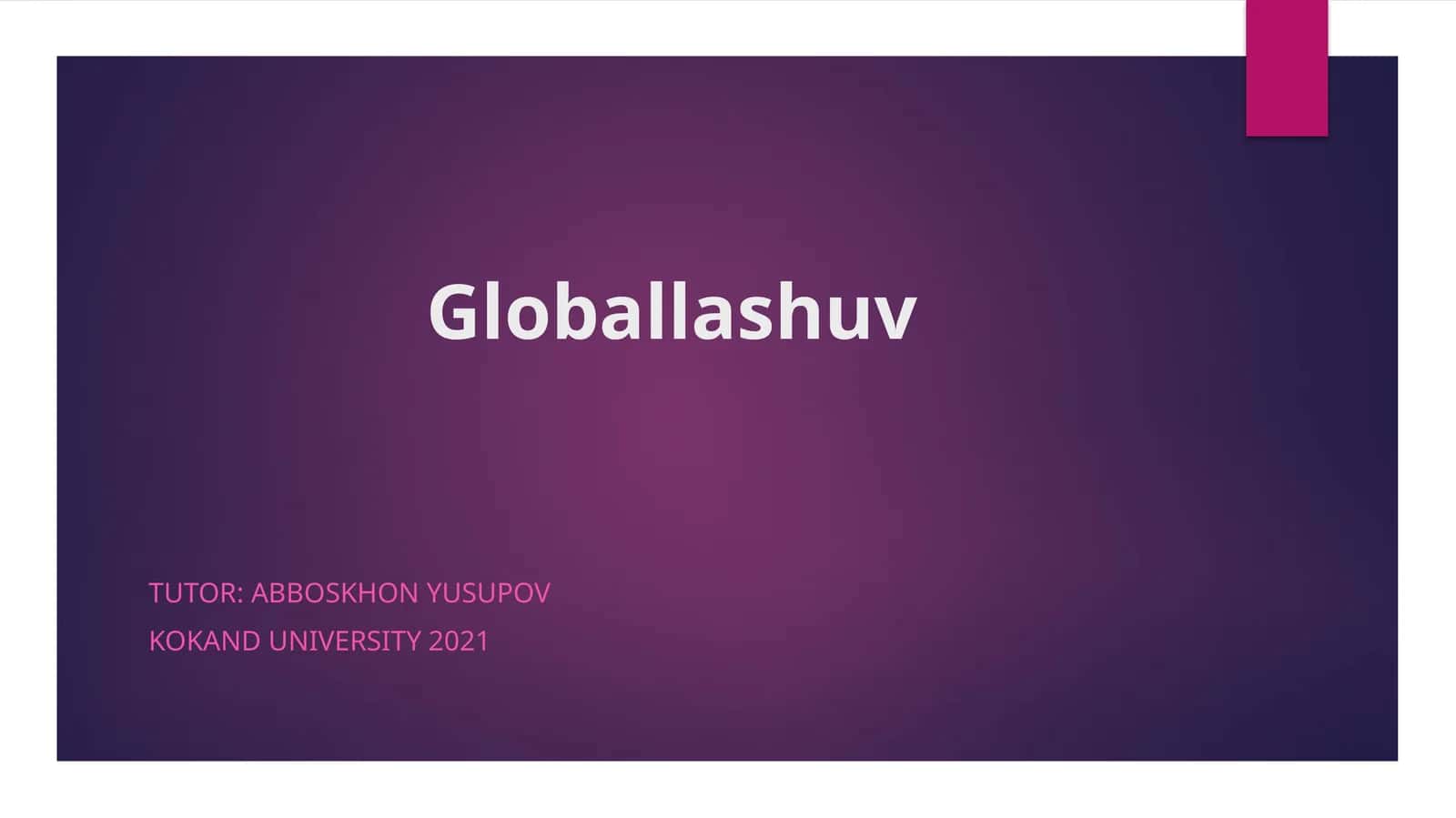 Globallashuv