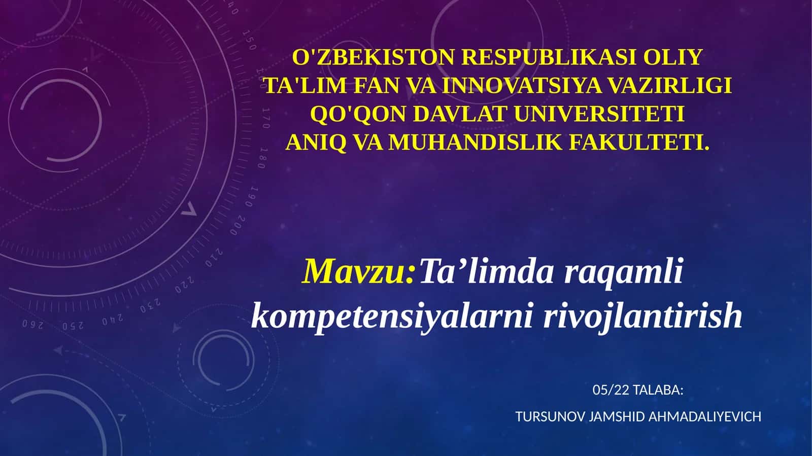 Ta’limda raqamlik kompetensiyalarni rivojlantirish