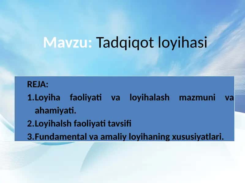 Tadqiqotloyihasi