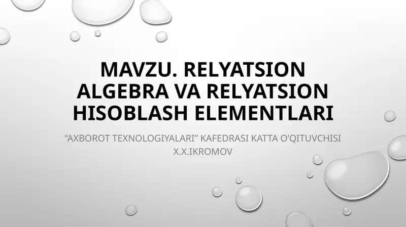 Relyatsionalgebra